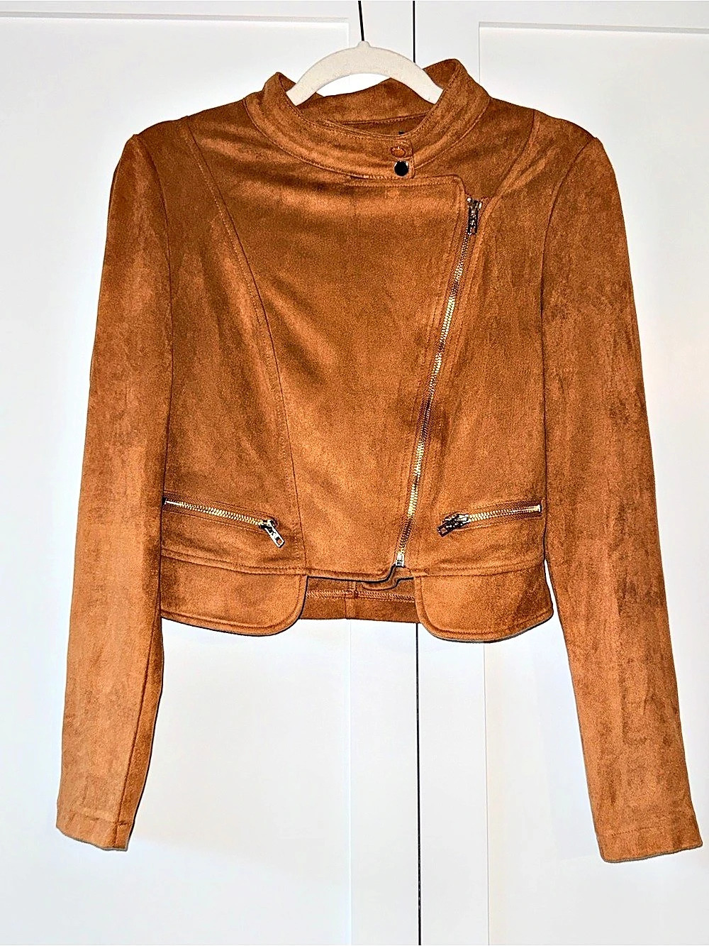 Women's Brown Moto Jacket Like New